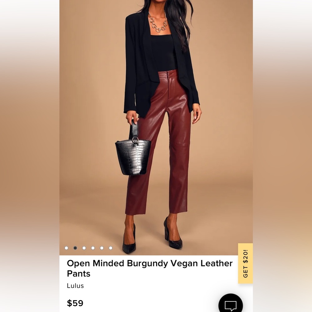 Lulus Open Minded Burgundy Vegan Leather Pants